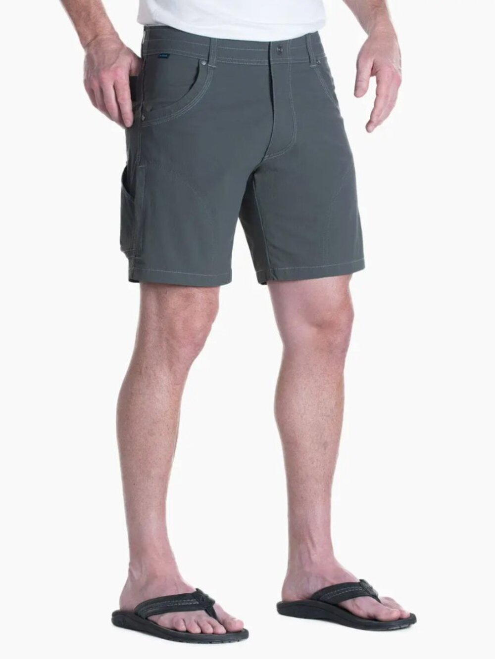 Kühl Men’s Ramblr Lightweight Hiking Trail Outdoor Quick Dry Short 10” Gray, 36